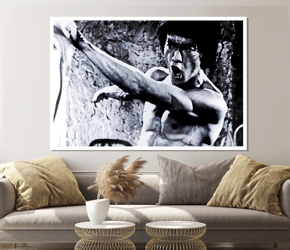 Bruce Lee Fist Of Power Print Poster Wall Art