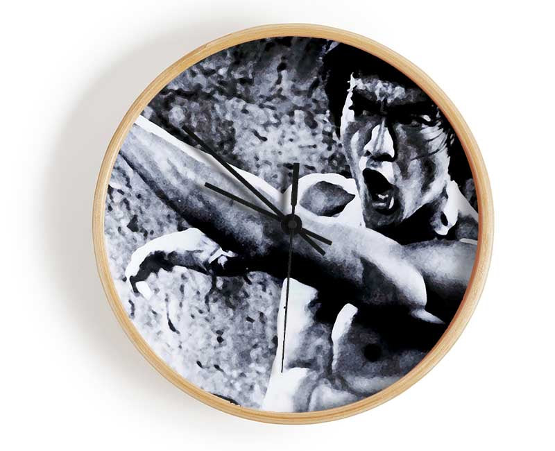 Bruce Lee Fist Of Power Clock - Wallart-Direct UK