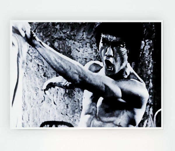 Bruce Lee Fist Of Power Print Poster Wall Art