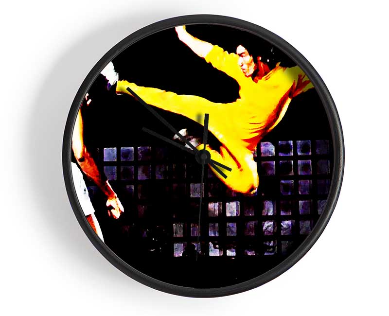 Bruce Lee Flying Kick Clock - Wallart-Direct UK