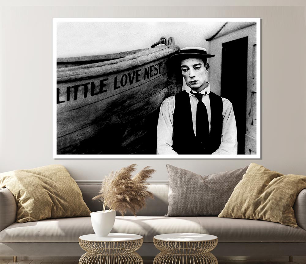 Buster Keaton Little Love Nest Print Poster Wall Art