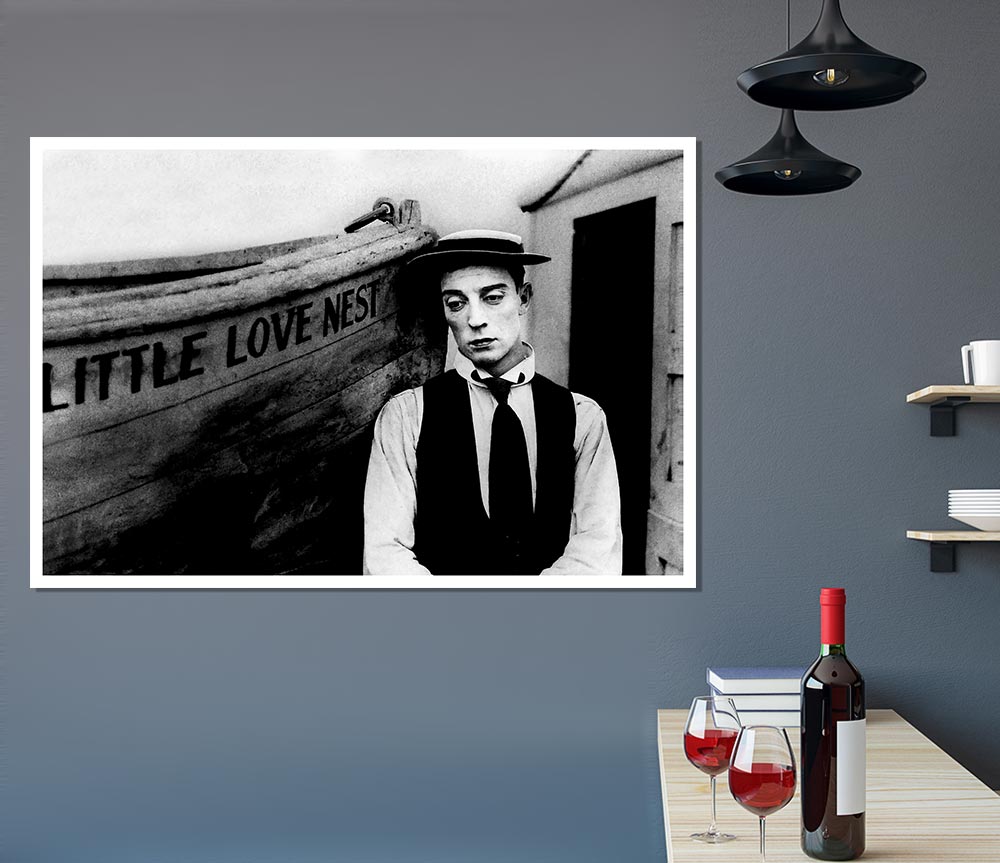 Buster Keaton Little Love Nest Print Poster Wall Art