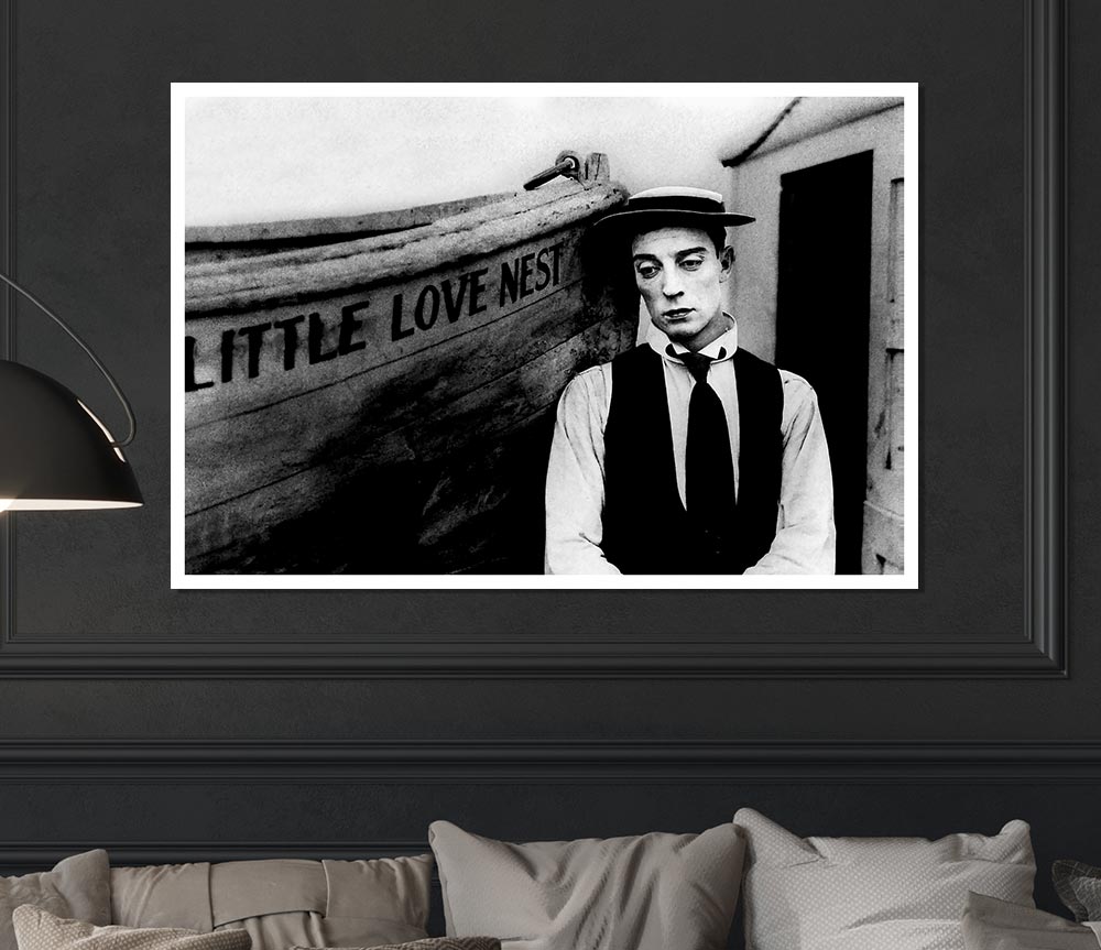 Buster Keaton Little Love Nest Print Poster Wall Art