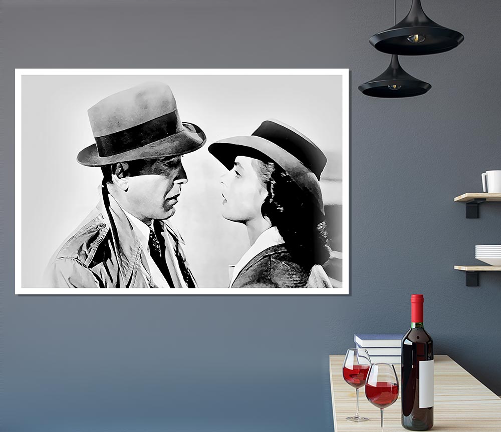 Casablanca The Look B N W Print Poster Wall Art