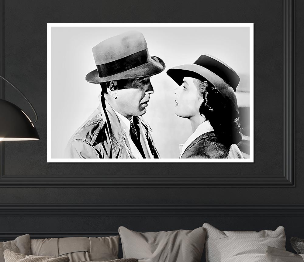 Casablanca The Look B N W Print Poster Wall Art