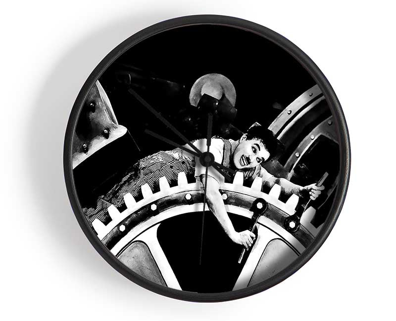 Charlie Chaplin Cogs Clock - Wallart-Direct UK