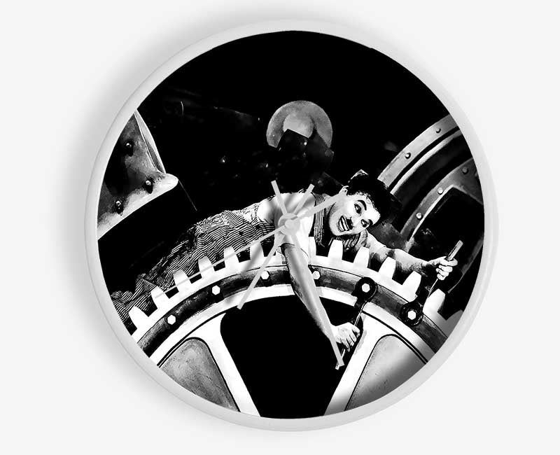 Charlie Chaplin Cogs Clock - Wallart-Direct UK