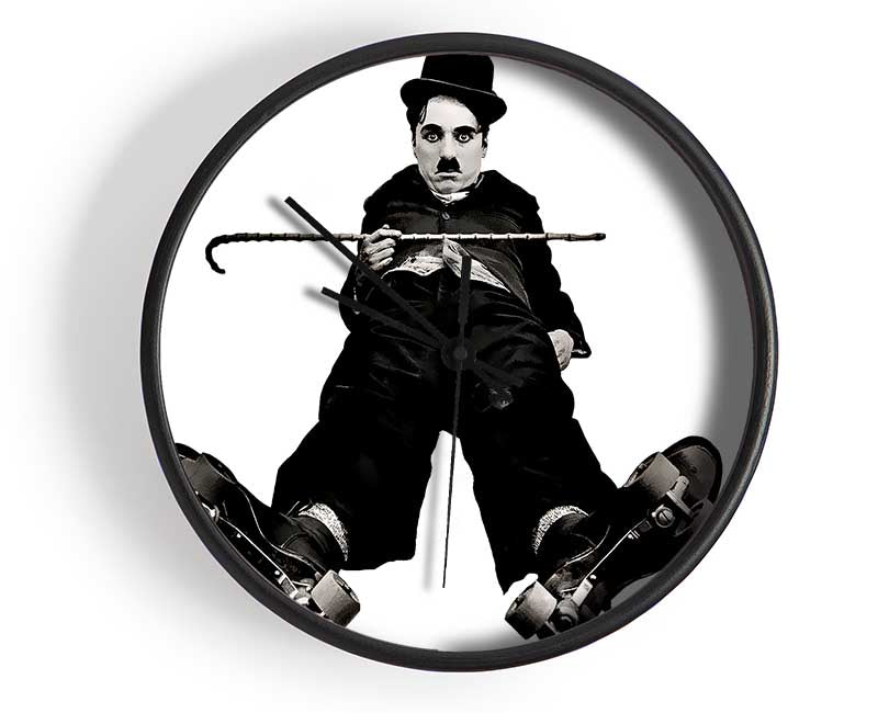 Charlie Chaplin Ice Rink Clock - Wallart-Direct UK