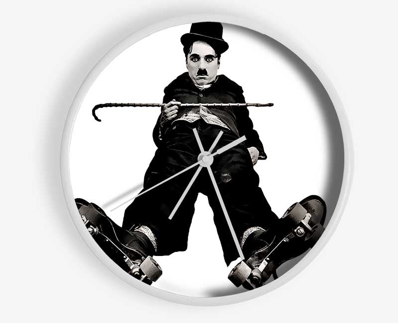 Charlie Chaplin Ice Rink Clock - Wallart-Direct UK