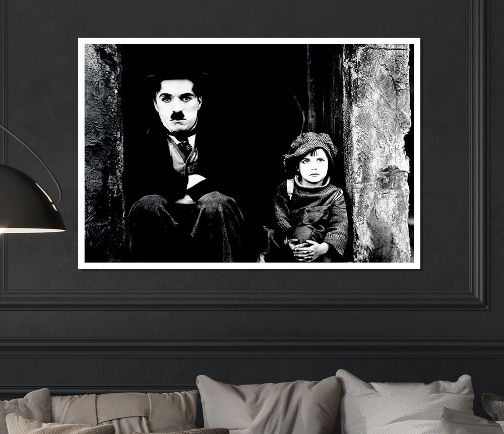 Charlie Chaplin The Kid Print Poster Wall Art