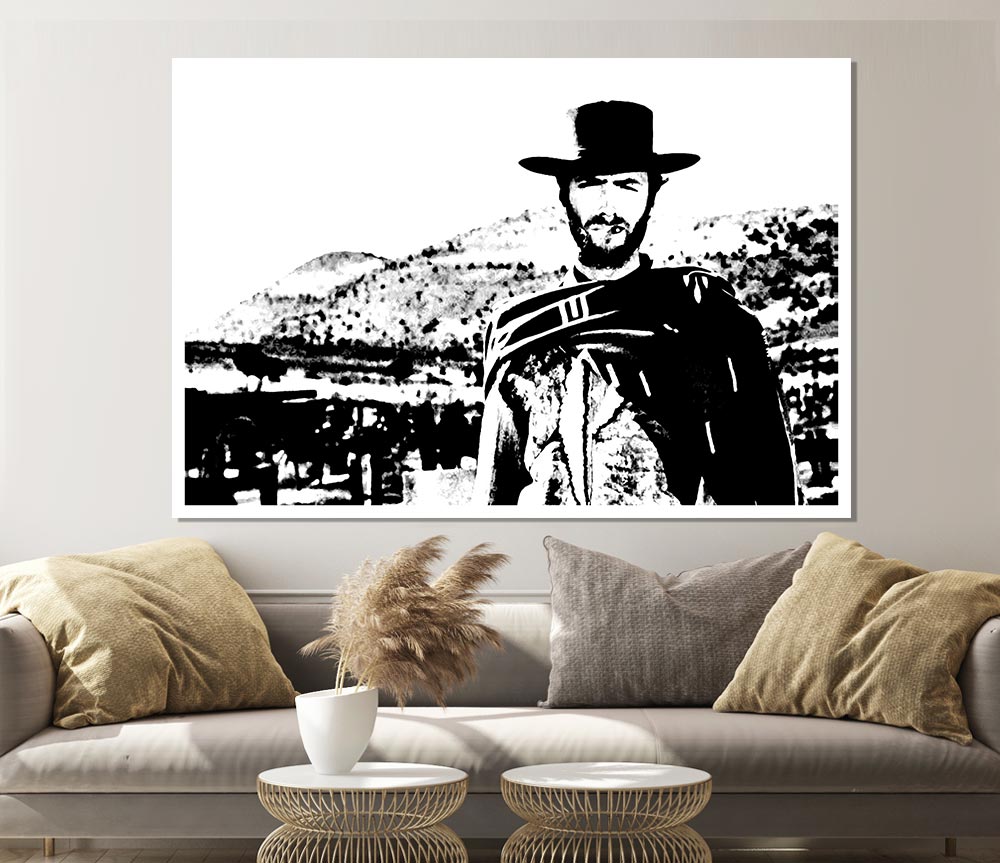 Clint Eastwood The Good The Bad The Ugly Print Poster Wall Art