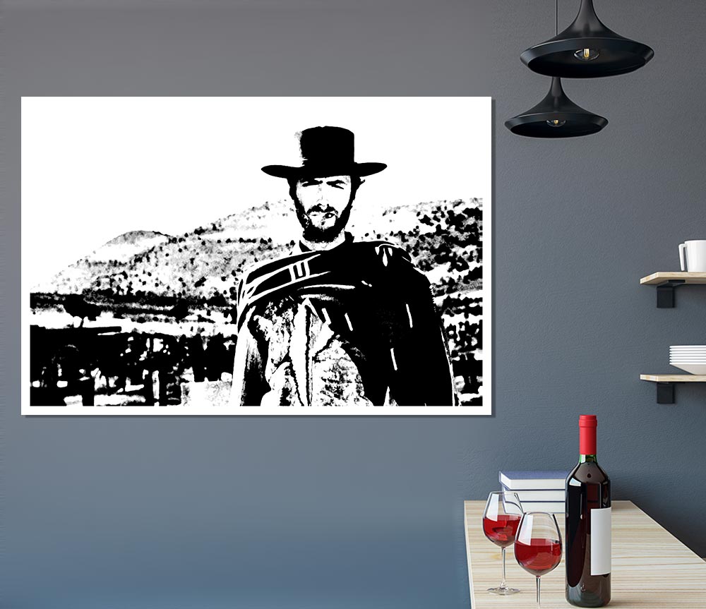 Clint Eastwood The Good The Bad The Ugly Print Poster Wall Art