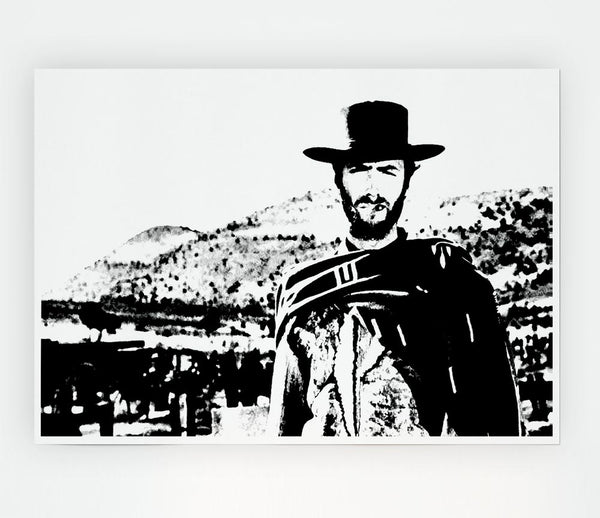 Clint Eastwood The Good The Bad The Ugly Print Poster Wall Art