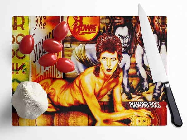 David Bowie Diamond Dogs Glass Chopping Board