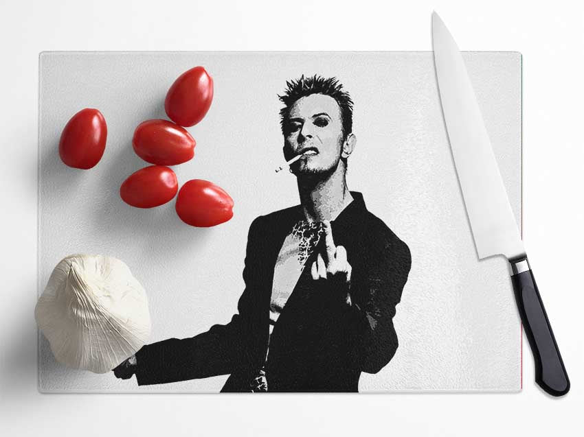 David Bowie Finger Glass Chopping Board