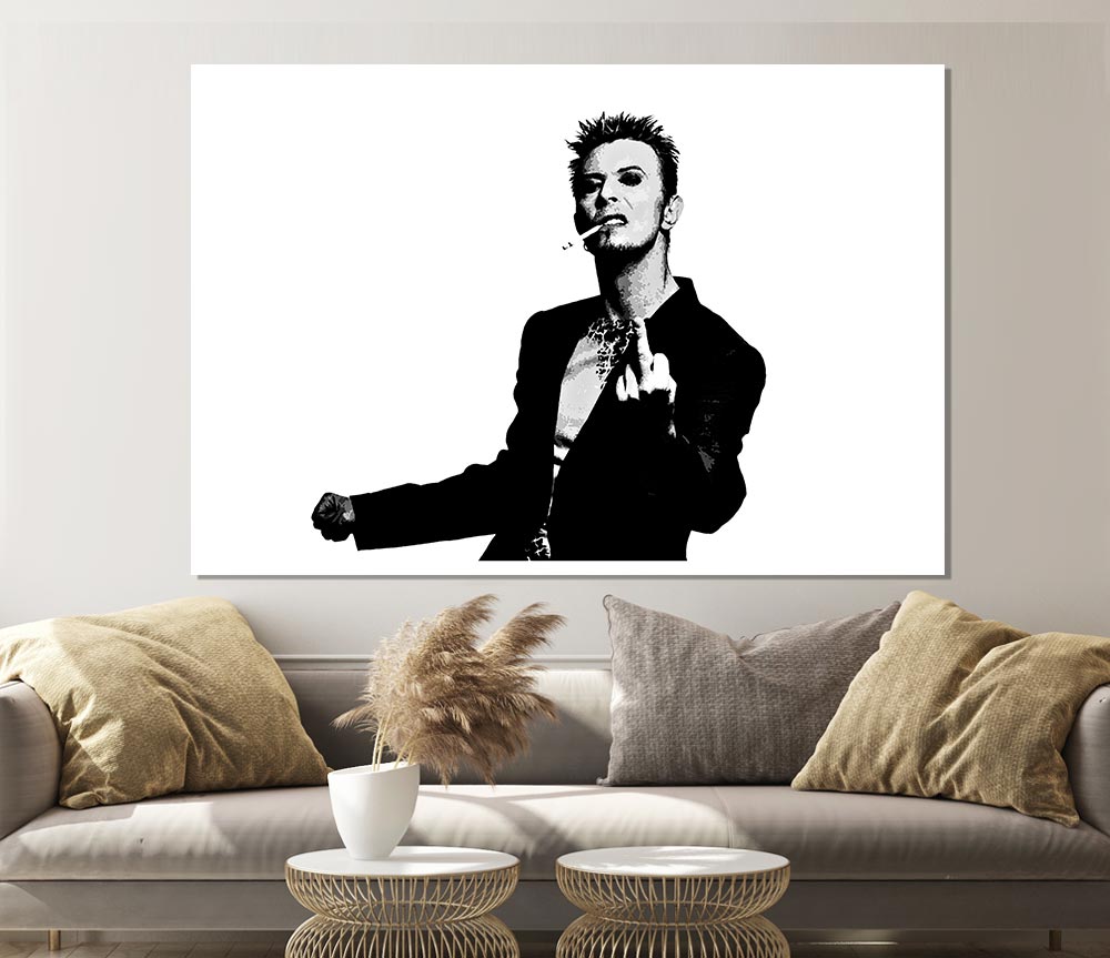 David Bowie Finger Print Poster Wall Art