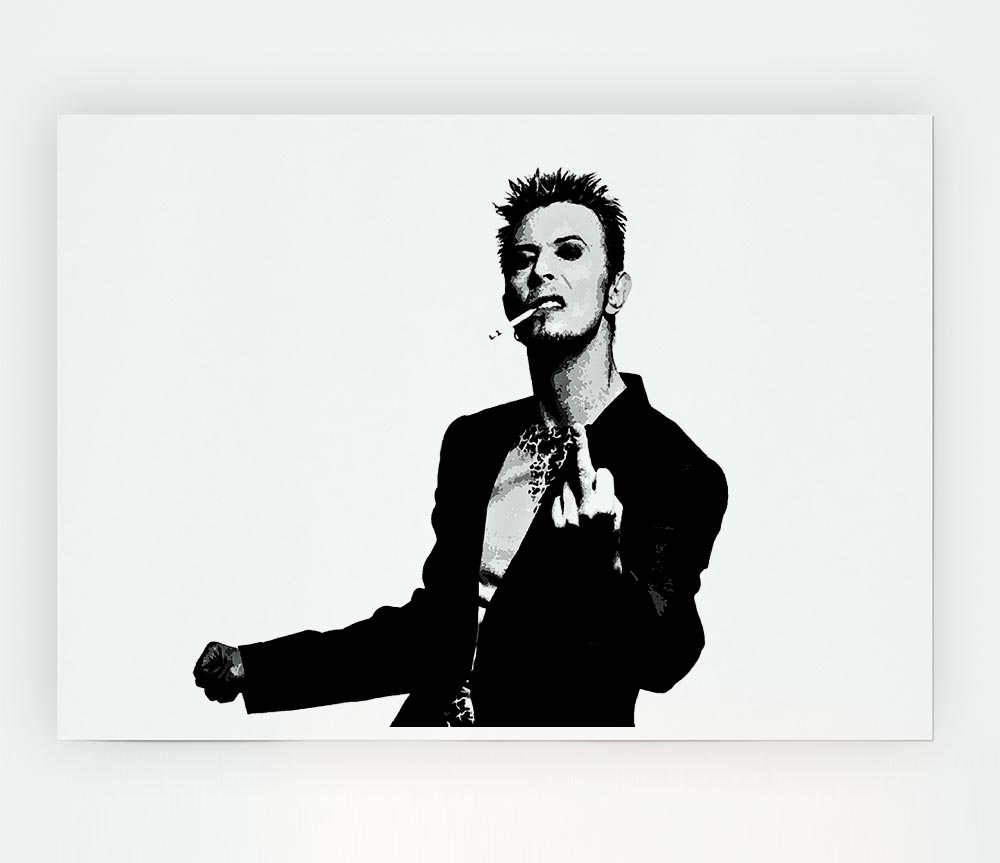 David Bowie Finger Print Poster Wall Art