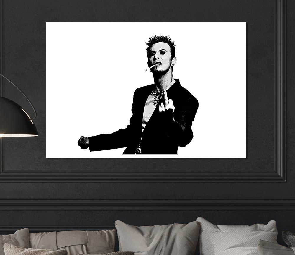 David Bowie Finger Print Poster Wall Art