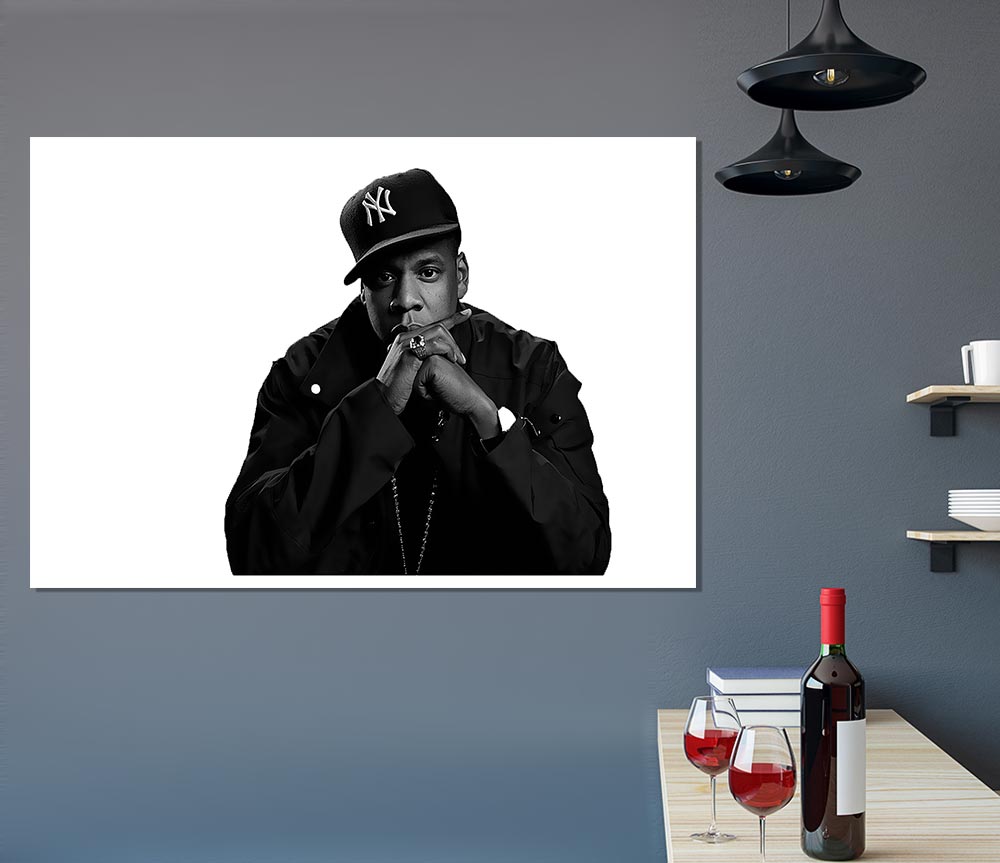 Jay Z Baseball Hat Print Poster Wall Art