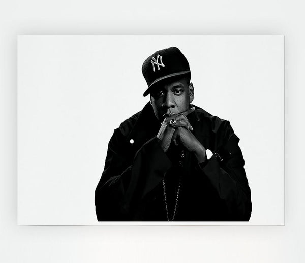 Jay Z Baseball Hat Print Poster Wall Art