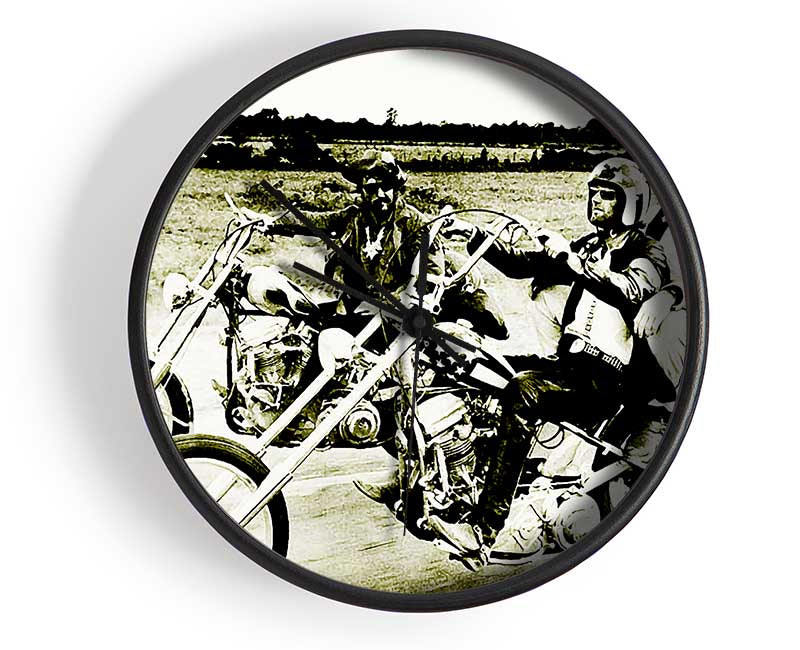 Easy Rider Sepia Clock - Wallart-Direct UK