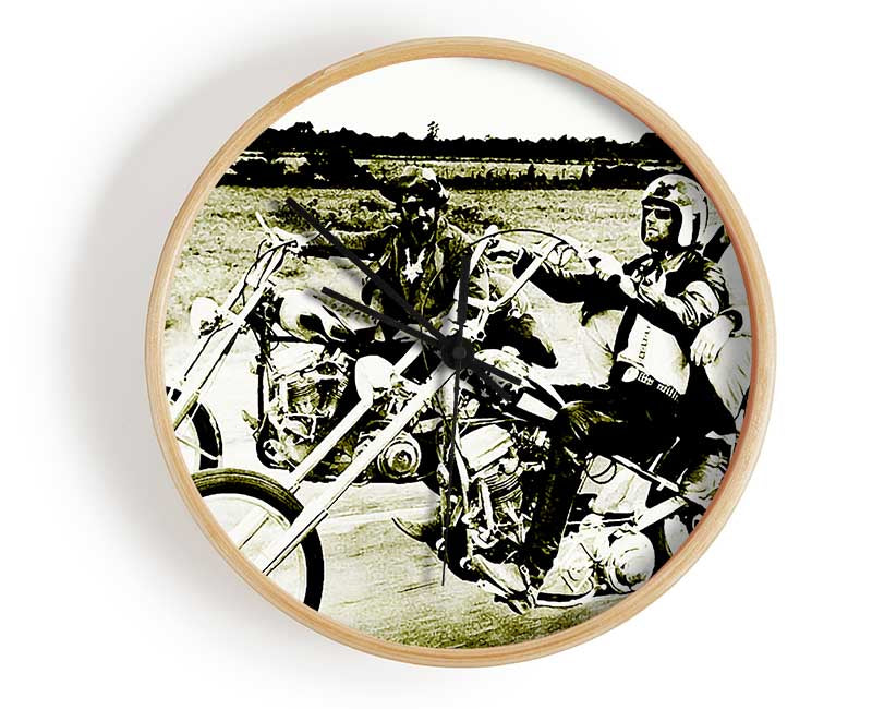 Easy Rider Sepia Clock - Wallart-Direct UK