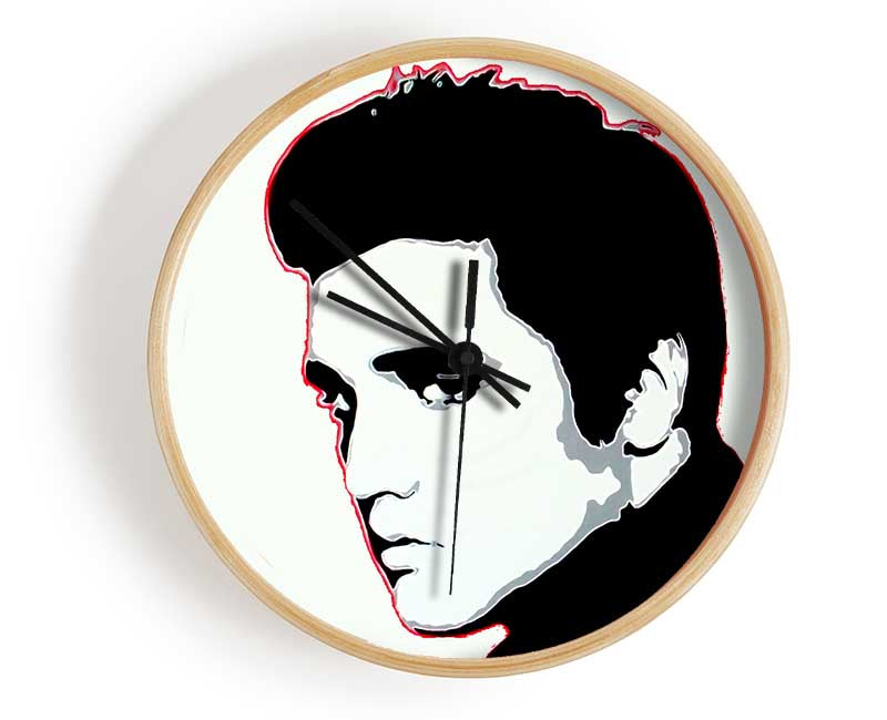 Elvis Portrait White Clock - Wallart-Direct UK