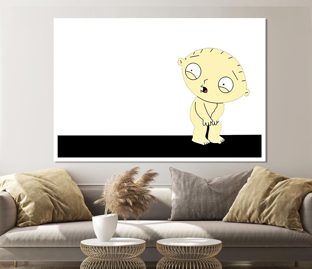 Family Guy Stewie Naked Print Poster Wall Art