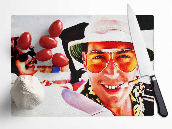 Fear And Loathing In Las Vegas Glass Chopping Board