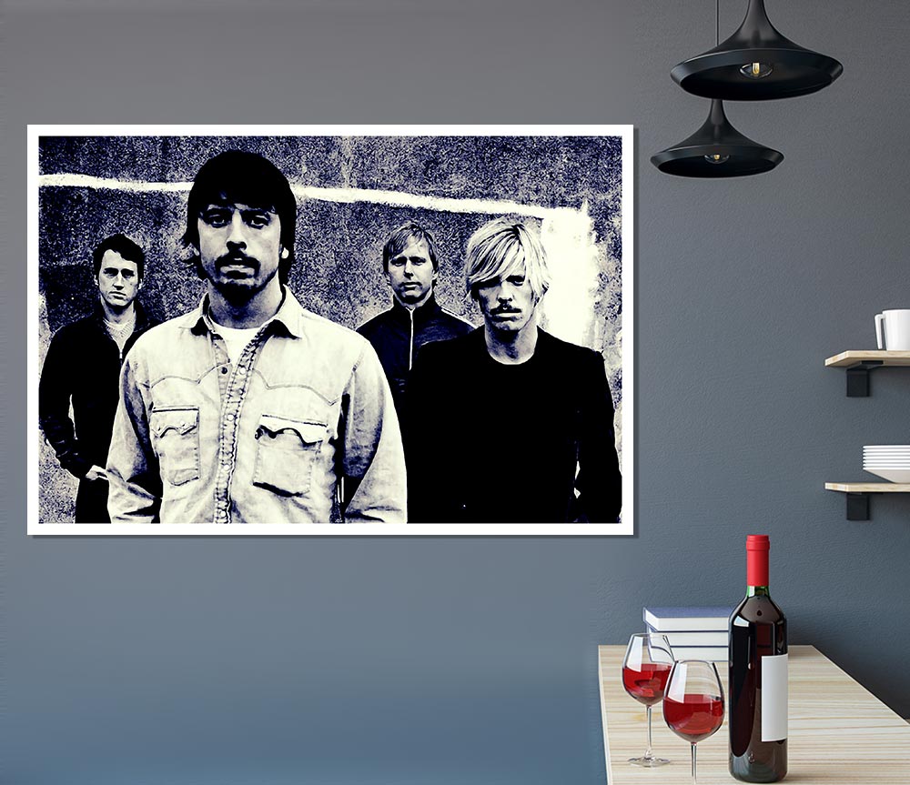 Foo Fighters Blue Print Poster Wall Art