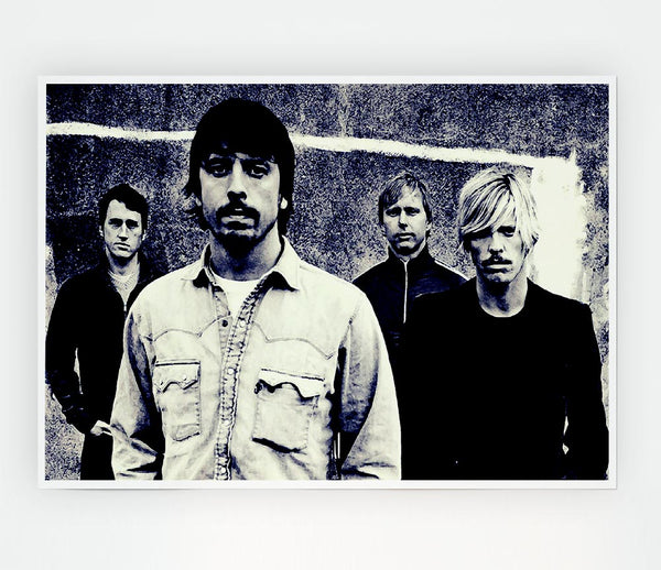 Foo Fighters Blue Print Poster Wall Art