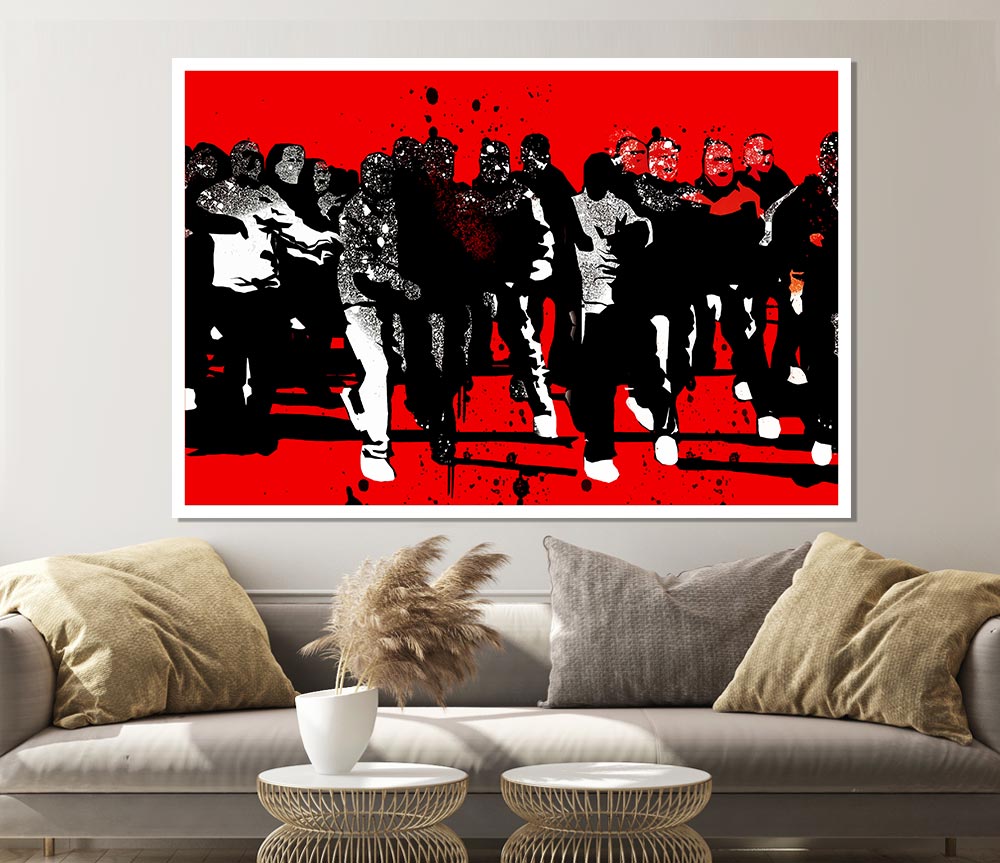 Football Factory Battle Print Poster Wall Art