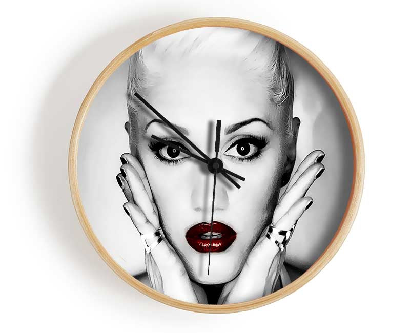 Gwen Stefani Red Lips Clock - Wallart-Direct UK