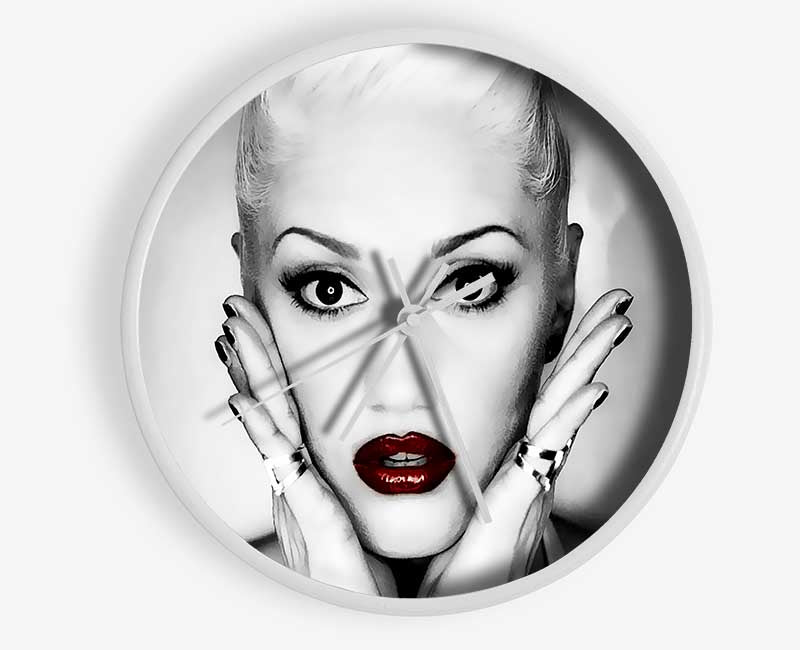 Gwen Stefani Red Lips Clock - Wallart-Direct UK