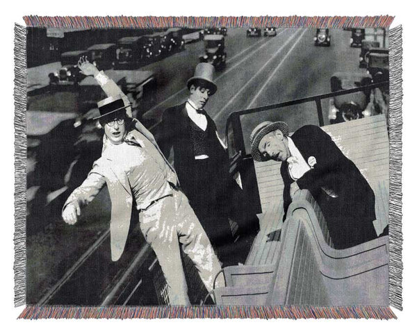 Harold Lloyd Trams Woven Blanket