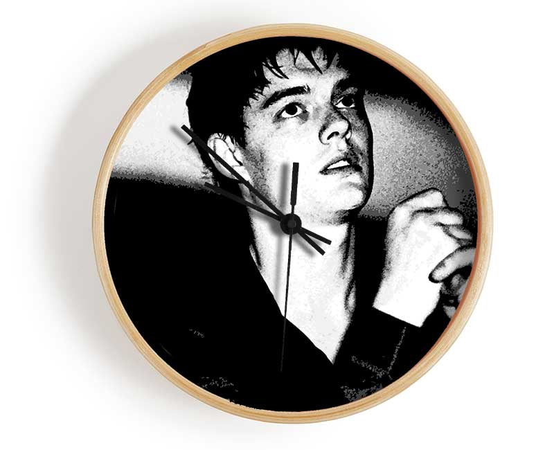 Ian Curtis B n W Clock - Wallart-Direct UK