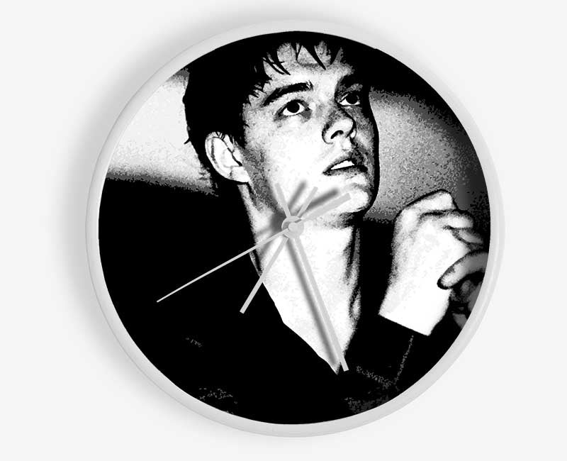 Ian Curtis B n W Clock - Wallart-Direct UK