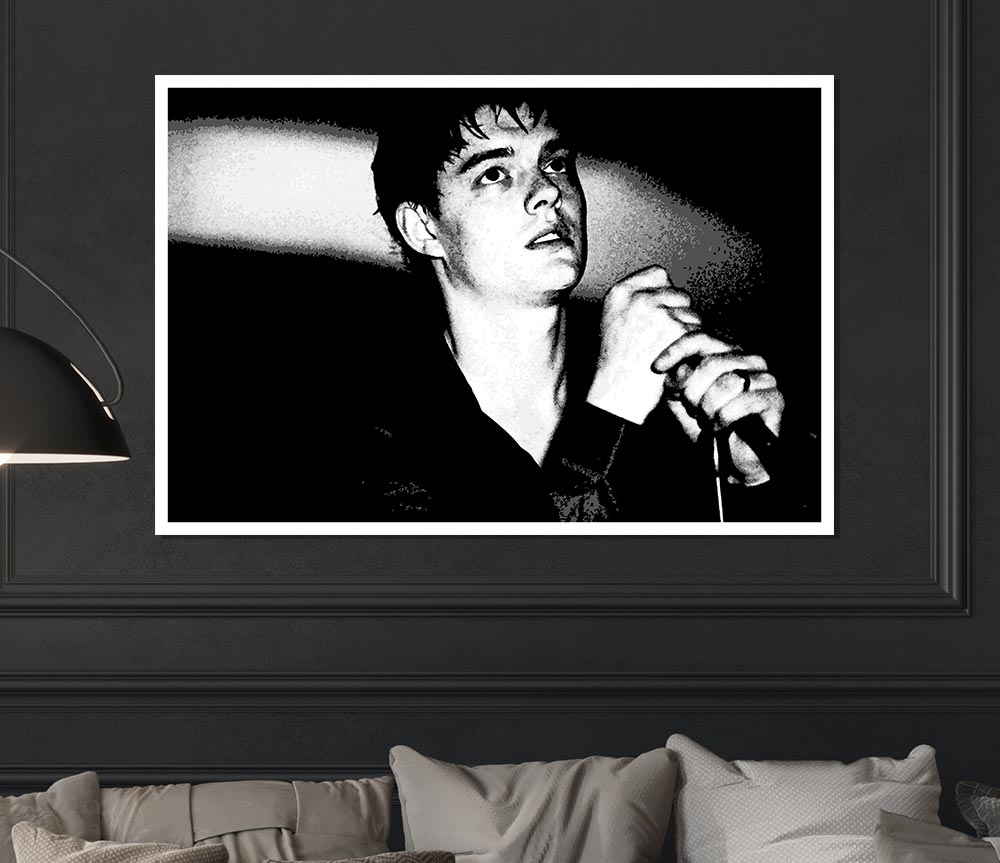 Ian Curtis B N W Print Poster Wall Art