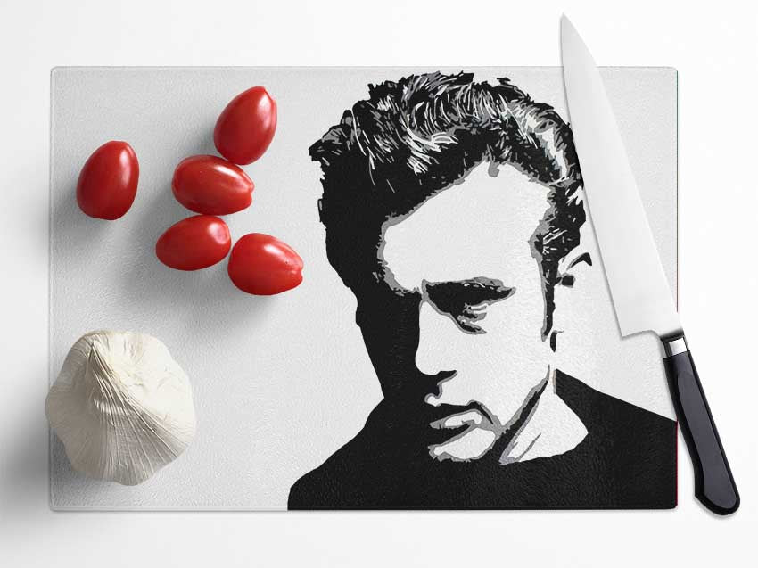 James Dean Pop Art Glass Chopping Board