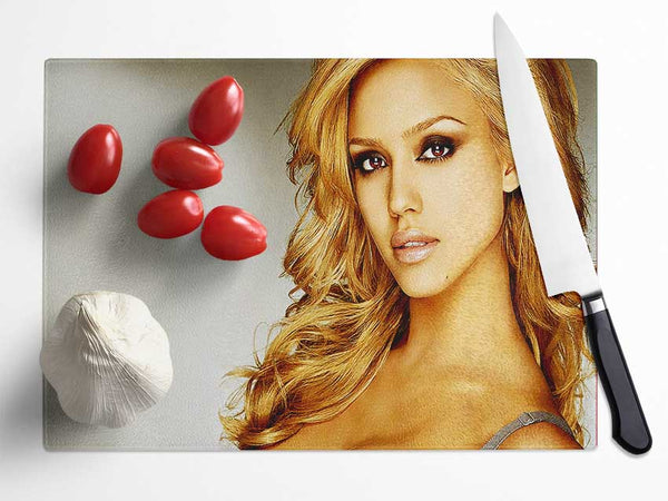 Jessica Alba Glass Chopping Board