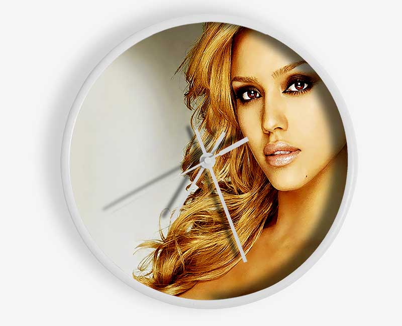 Jessica Alba Clock - Wallart-Direct UK