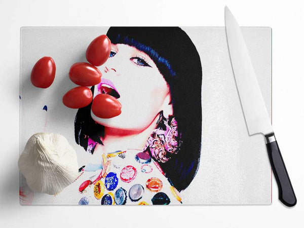 Jessie J Glass Chopping Board