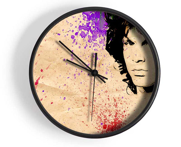 Jim Morrison Colour Splash Clock - Wallart-Direct UK