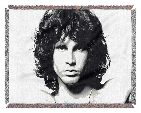 Jim Morrison Face Woven Blanket