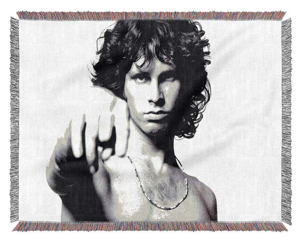 Jim Morrison Light My Fire Woven Blanket