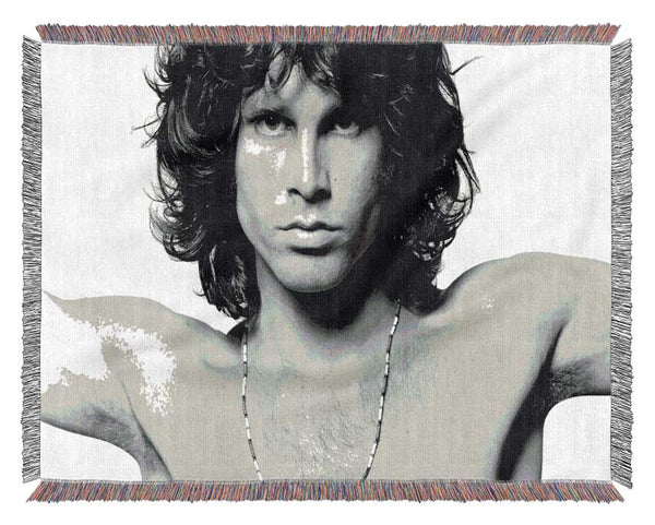 Jim Morrison Music Woven Blanket