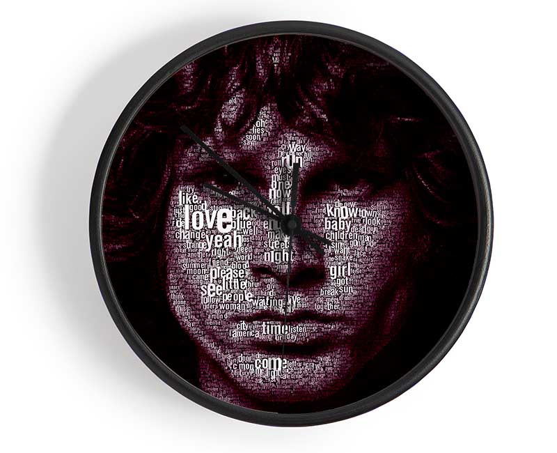 Jim Morrison Words Clock - Wallart-Direct UK