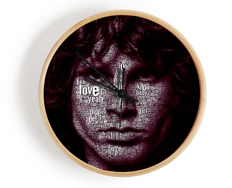 Jim Morrison Words Clock - Wallart-Direct UK