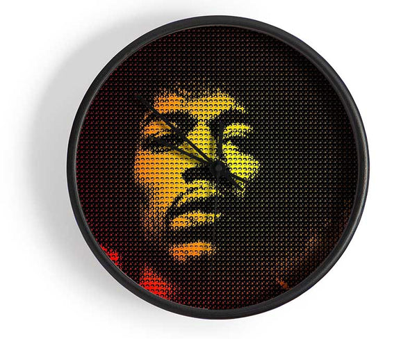 Jimi Hendrix Face Clock - Wallart-Direct UK