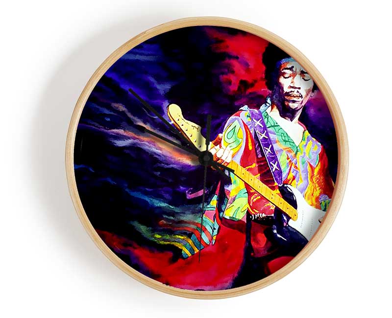 Jimi Hendrix Lightning Fast Clock - Wallart-Direct UK